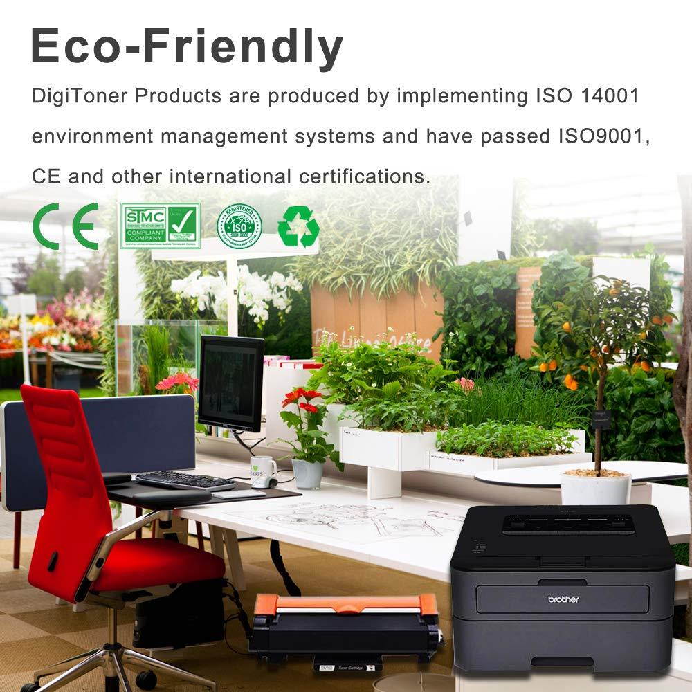 DIGITONER Compatible DR820 Toner Drum Unit &ndash; DR-820 High Yield Compatible Drum Unit Replacement for Brother Laser Printer &ndash; Black [1DR820+1TN850, 2 Pack]