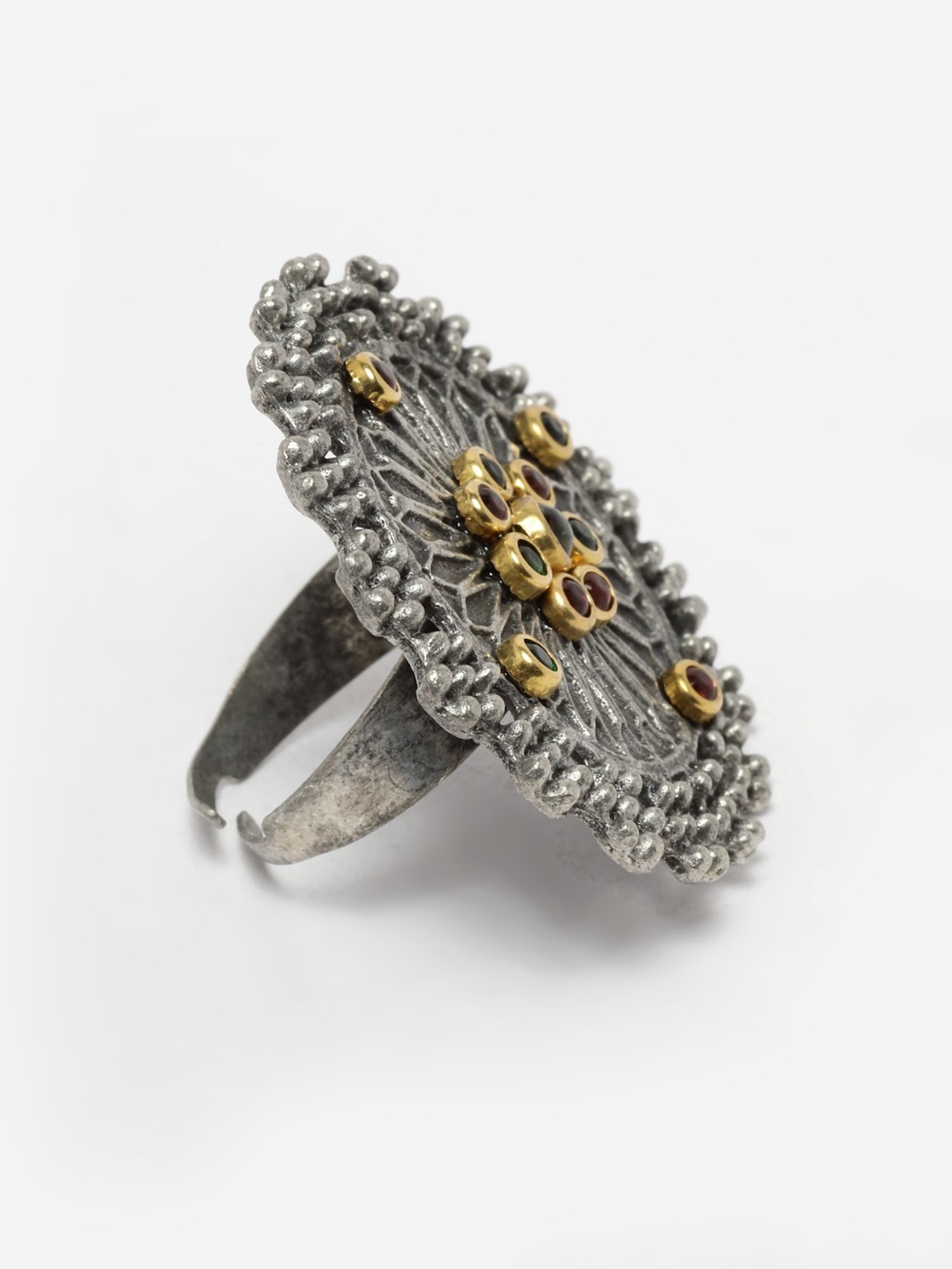 Accessorize London Women's Jewel Embellished Rings Set Of Three White