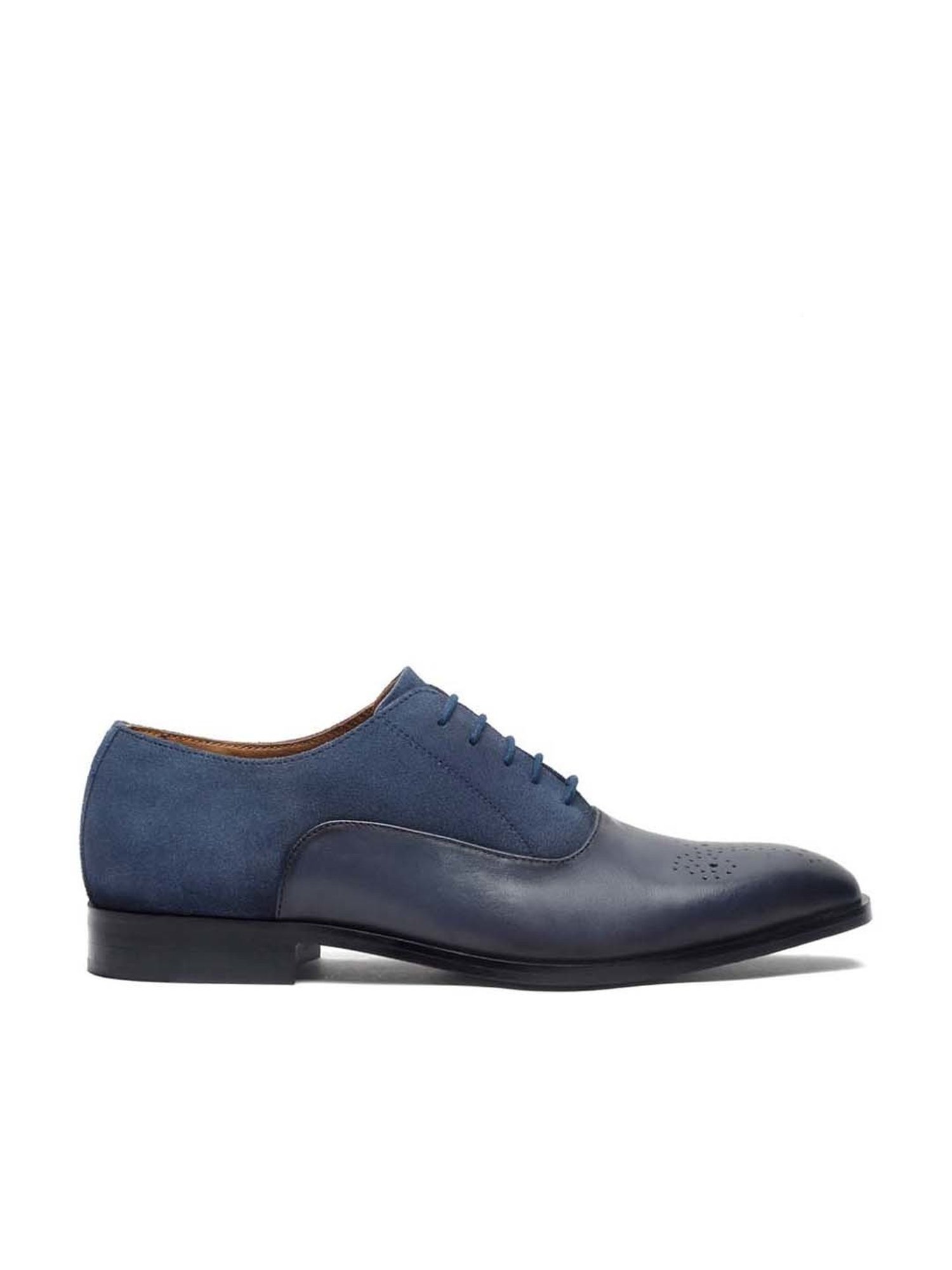 Louis Stitch Men's Federal Blue Brogue Shoes
