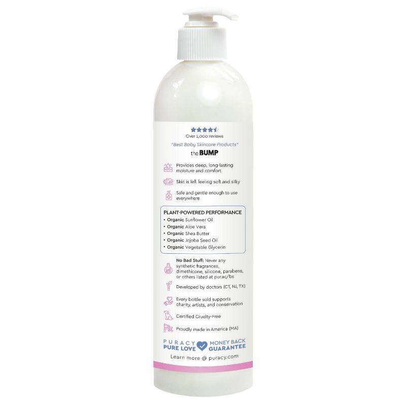 Puracy Organic Baby Lotion Natural Calming Moisturizer Lavender & Grapefruit - 12 fl oz