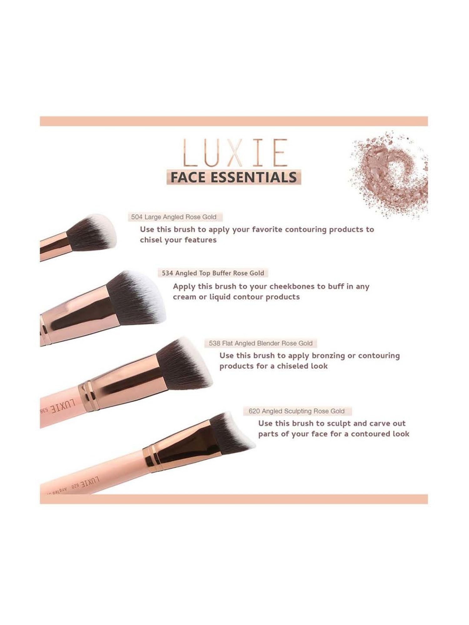 Luxie Rose Gold 620 Angled Sculpting Brush