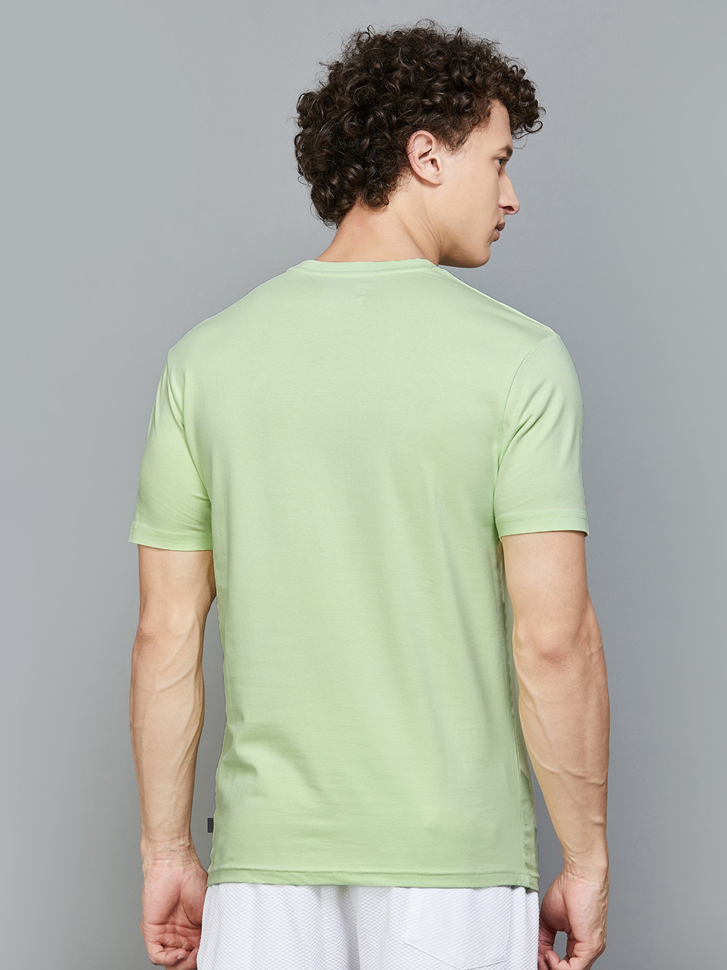 KAPPA Mint Green Regular Fit Graphic Print Crew T-Shirt