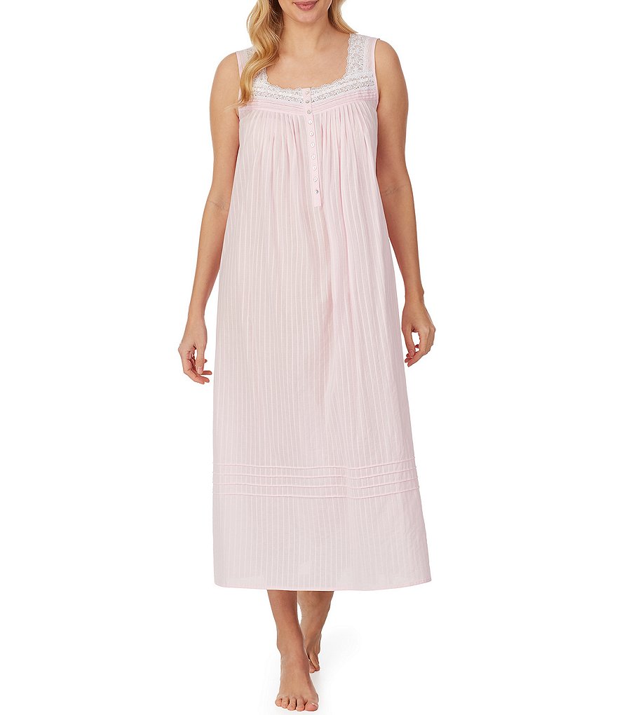 Eileen West Dobby Striped Woven Ballet Nightgown