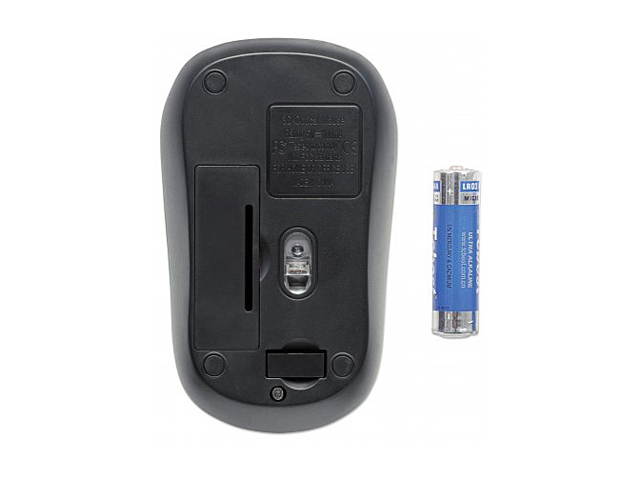 Manhattan - Success Wireless Optical Mouse / USB, Three Buttons with Scroll Wheel, 1000 dpi, Green/Black