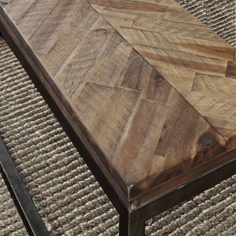 Lorenza Sofa Metal Table Brown - Steve Silver Co.