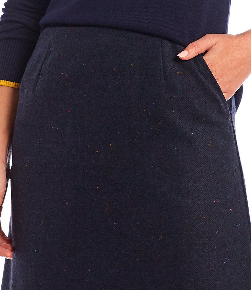 Joules Hannah Knee Length Texture Corduroy A-Line Skirt