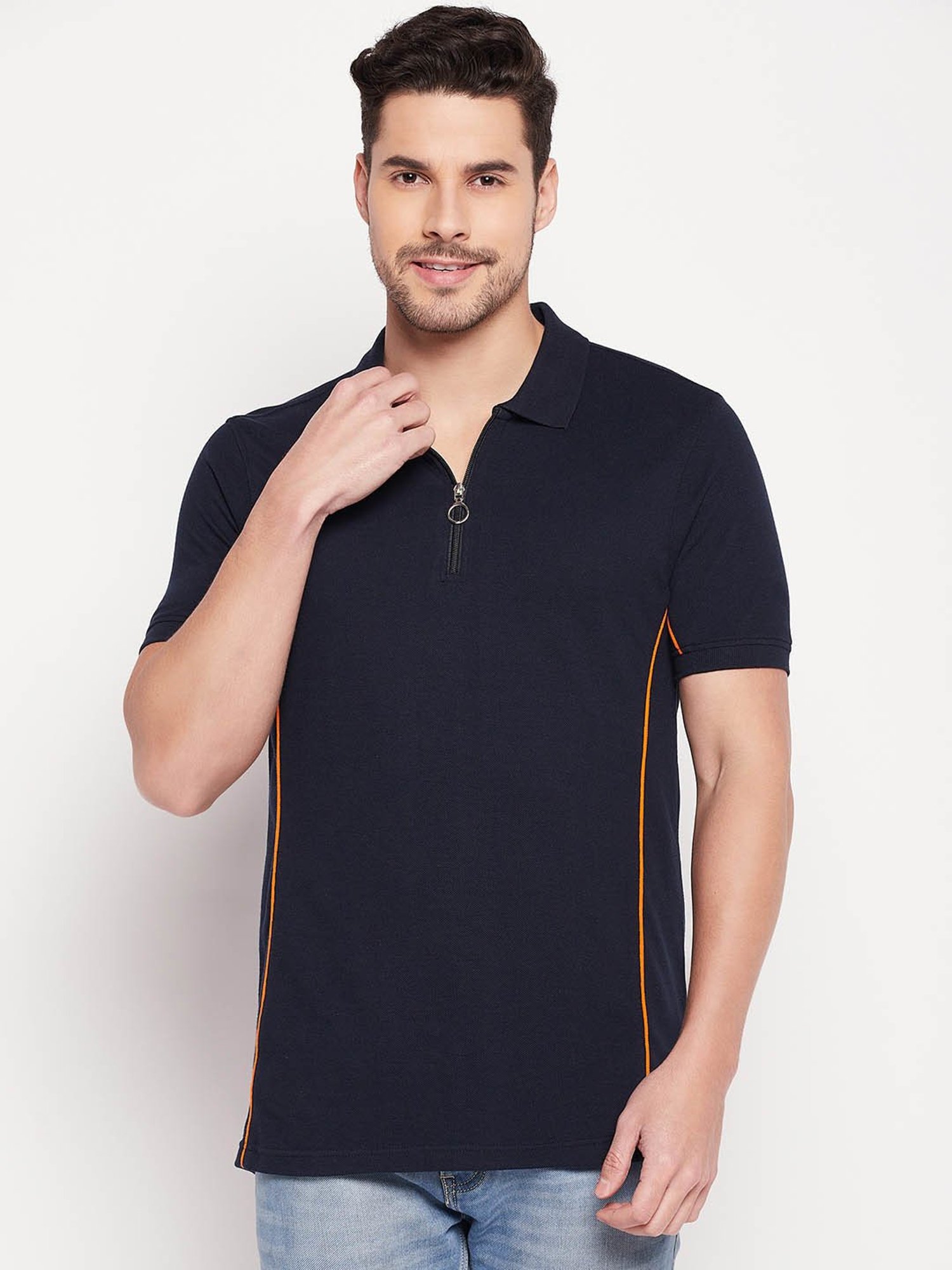 Club York Navy Regular Fit Polo T-Shirt