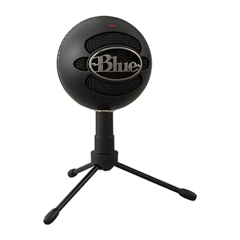 Snowball iCE Condenser Microphone Black with Studio Headphones and Knox Pop Filter Bundle