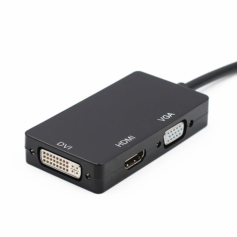 DisplayPort to VGA DVI HDMI Video Converter - Black