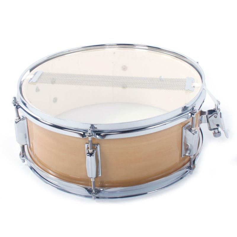 Snare Drum 14" x 5.5" Poplar Wood & Metal Shell Percussion Wood Color