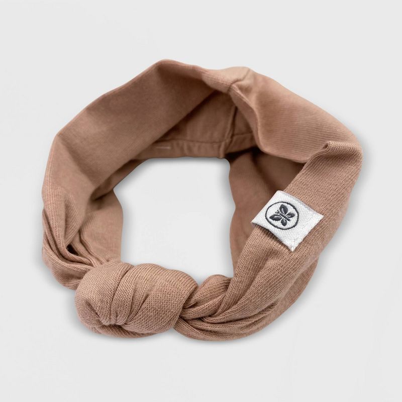 Honest Baby Girls' 5pk Organic Cotton Knotted Headband Set - Pink