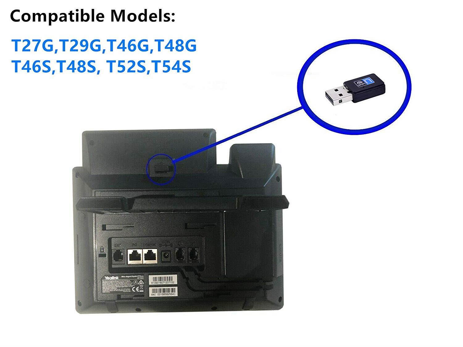 Akomitech USB WiFi Adapter, Low Cost Y/L WF40 WiFi USB Dongle for SIP T27G,T29G,T46G,T48G T46S,T48S, T52S,T54S