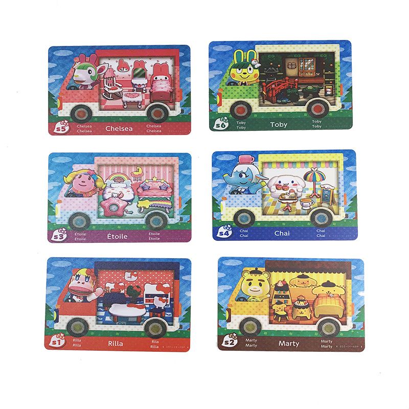 Animal Crossing Amiibo Card Sanrio X 6pc/Set for Nintendo Switch