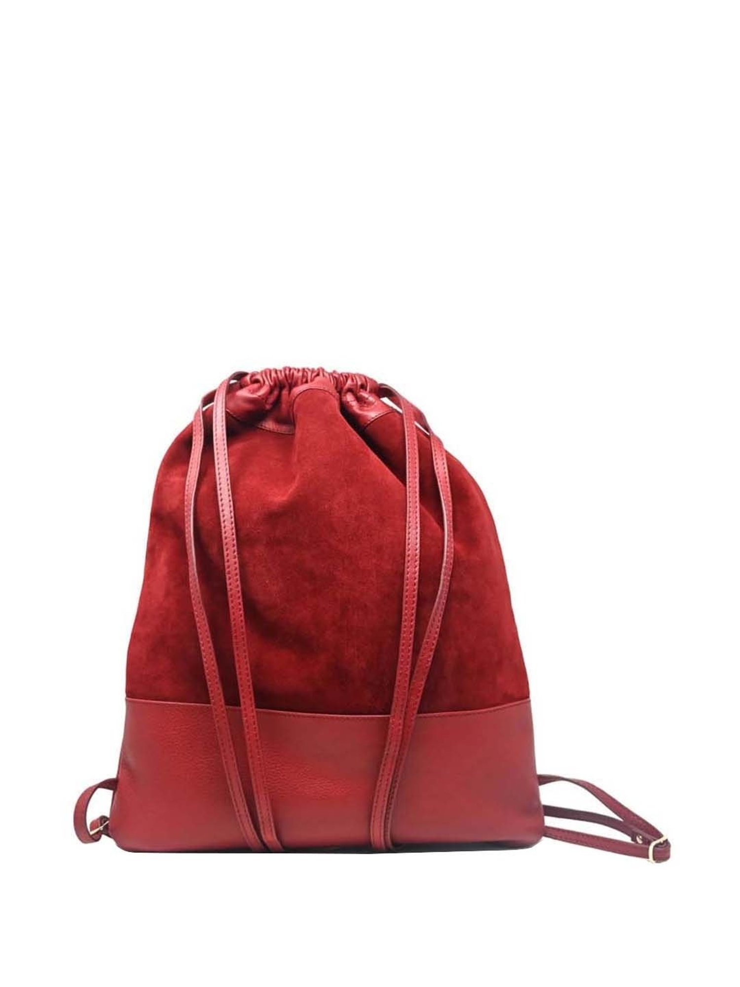 Tohl Red Leather Medium Backpack