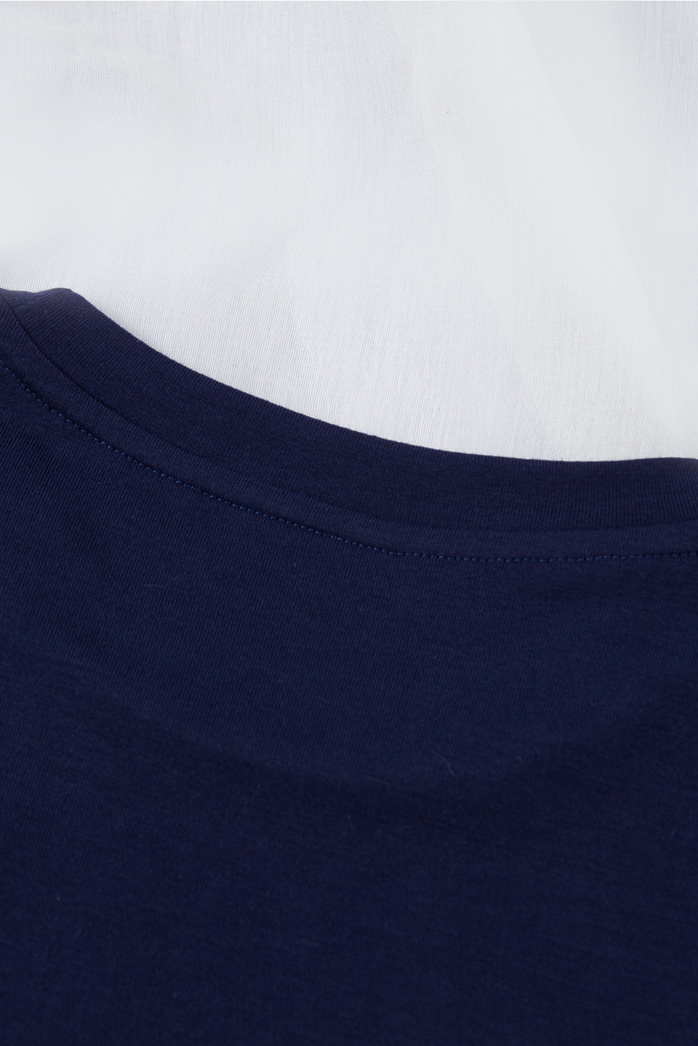 Blank T Shirt - Dark Blue Casual Solid Color Crew Neck Tee Customized
