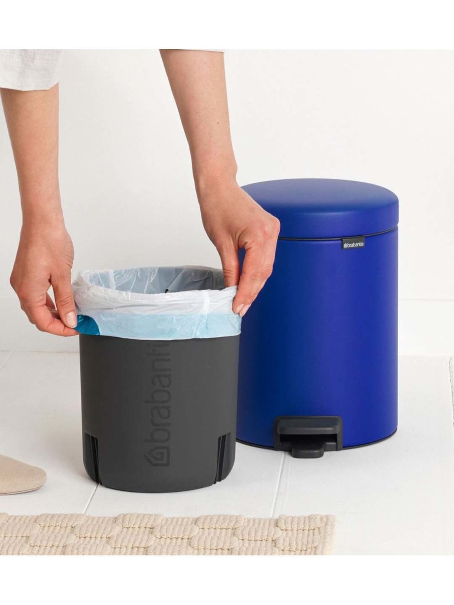 BRABANTIA NewIcon Blue Plastic Pedal Bin (5 L)