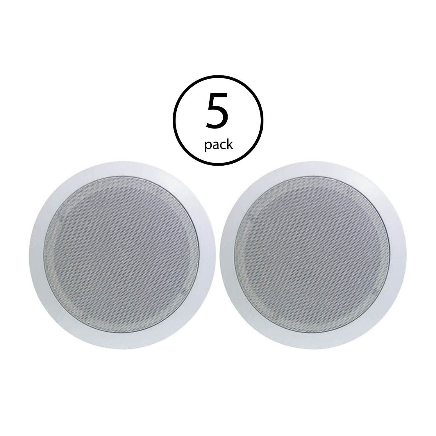 Pyle 8 Inch 500W 2 Way In Wall Ceiling Home Speakers System (Pair) (5 Pack)