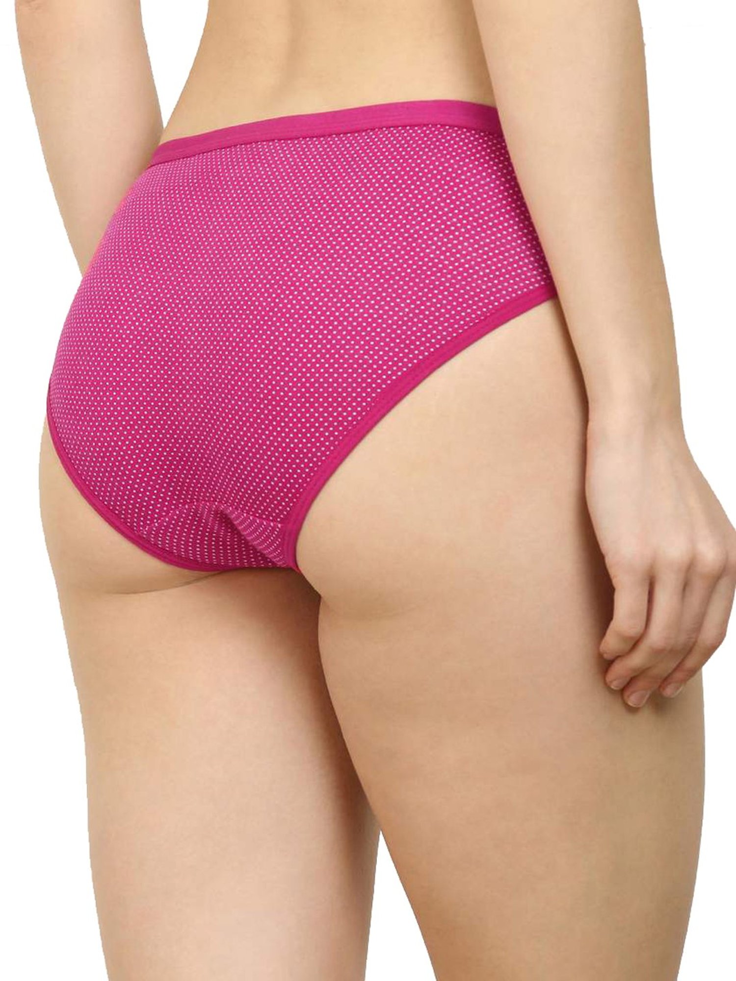 AROUSY Black & Red Polka Dots Panties - Pack Of 12