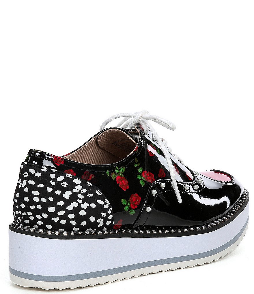 Betsey Johnson Marti Heart Floral Platform Sneakers