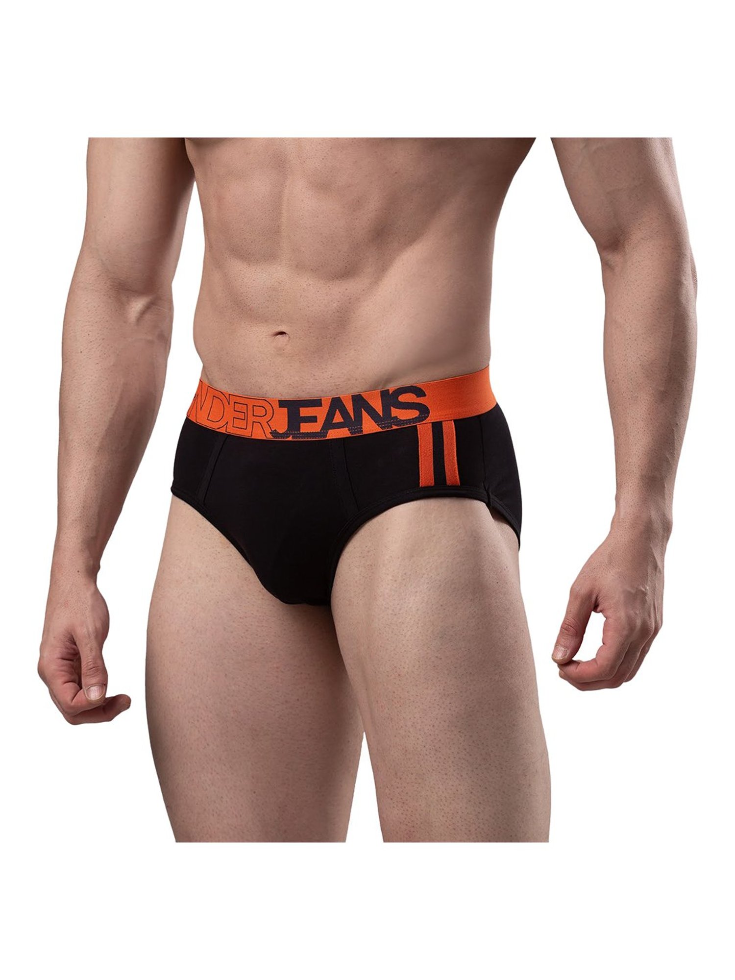 UnderJeans by Spykar Black Briefs - Pack of 2