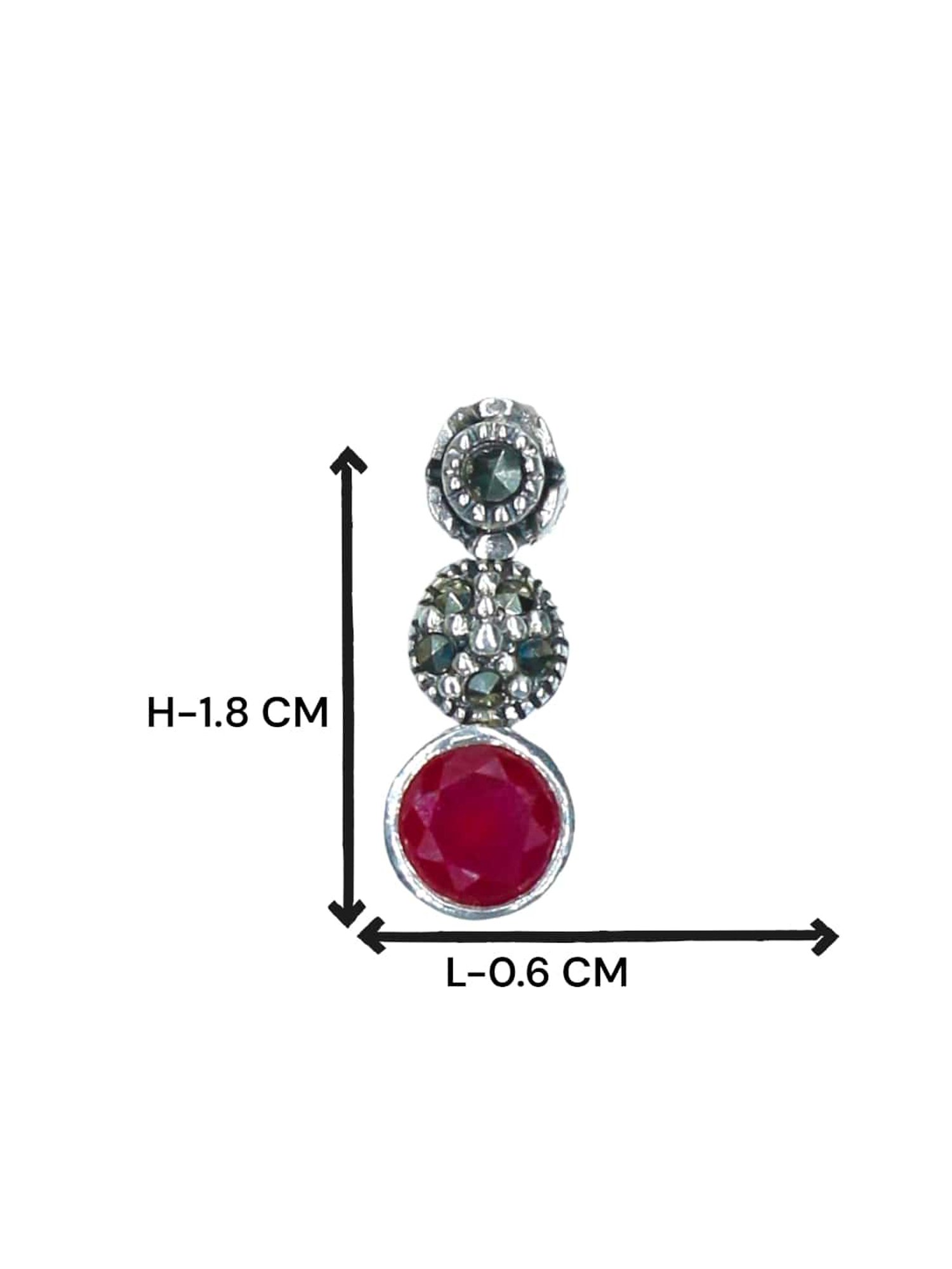 Taraash 92.5 Sterling Silver Colorful CZ Drop Earrings