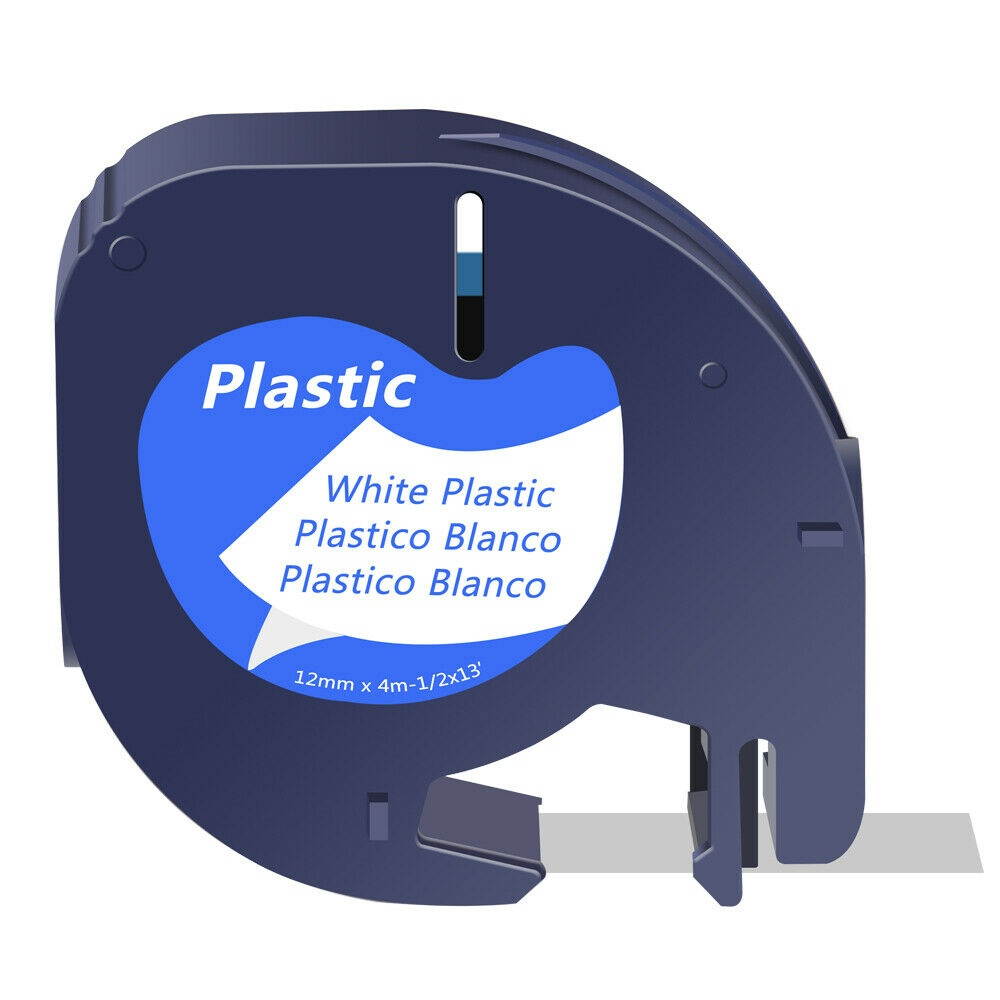 10 PK White Plastic Label Tape Fit for DYMO Letra Tag LT 91331 Plus LT100T QX50