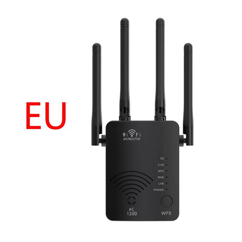 Wireless WiFi Signal Booster 1200Mbps Wi-Fi Range Extender with Ethernet Port Router WiFi Repeater 2.4G and 5G Dual Ban