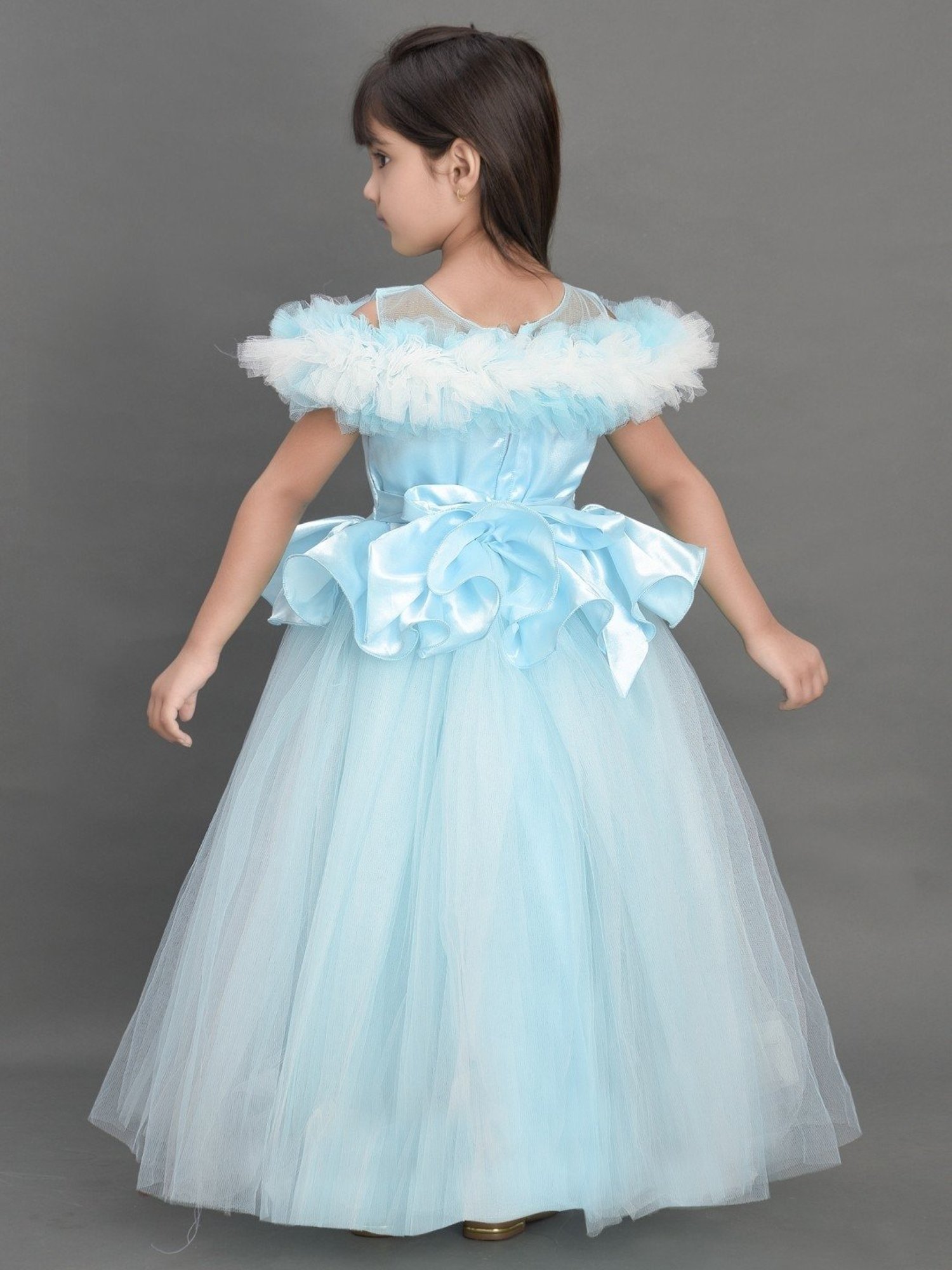 Many Frocks Kids Red Solid Dress