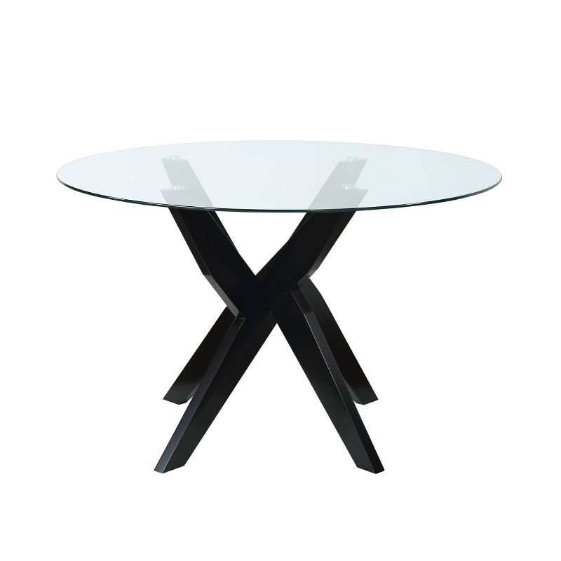 Amalie Round Dining Table Black - Steve Silver Co.