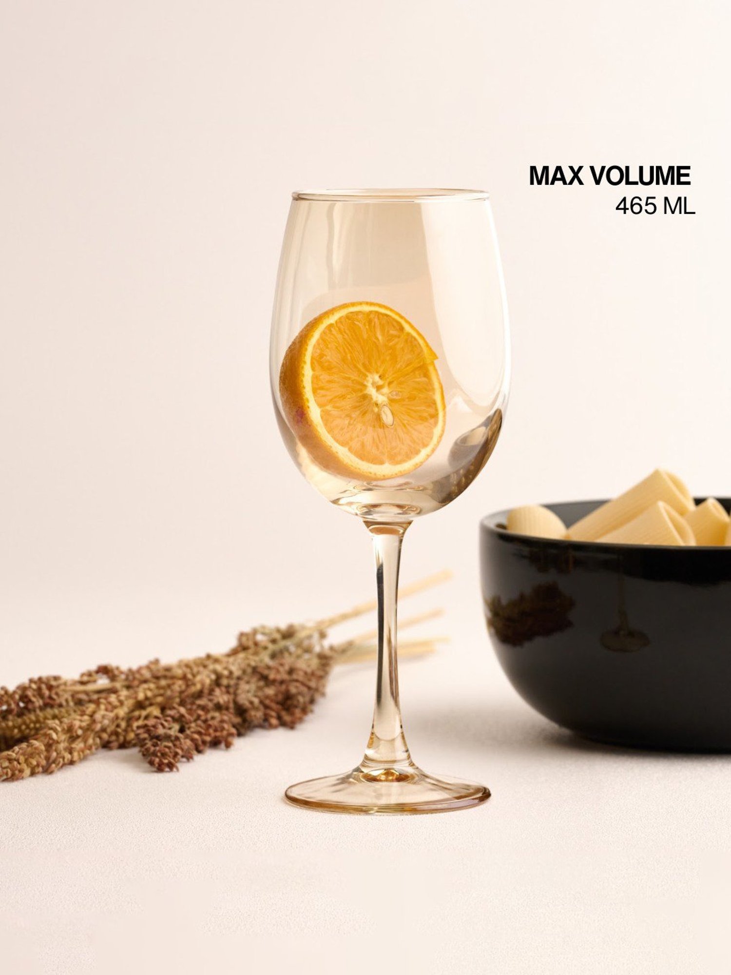 BlackCarrot Golden Wine Glass Set of 6