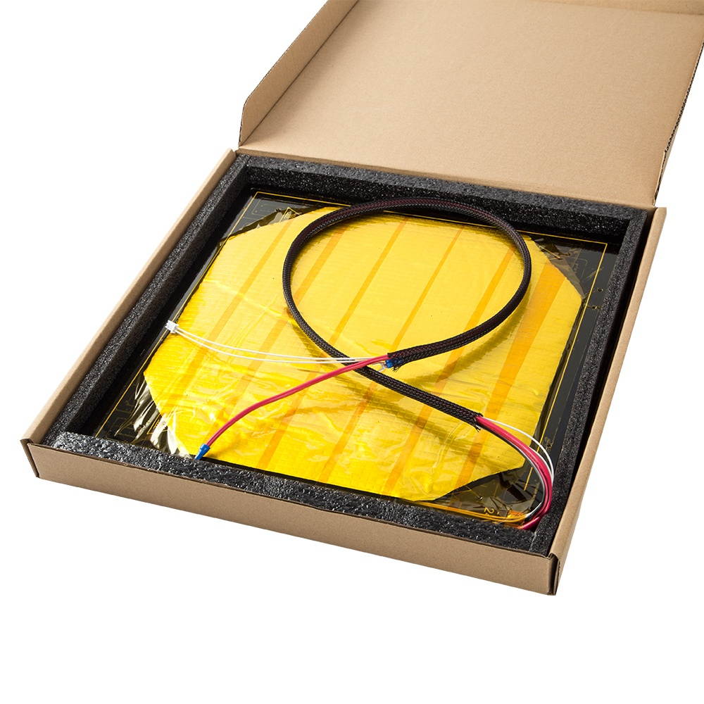 Original Creality 3D Printer Heated Bed Hotbed Heating Platform Aluminum Plate with Hotbed Wire Insulation Cotton Compatible with CR-10S Pro/CR-X 3D Printer