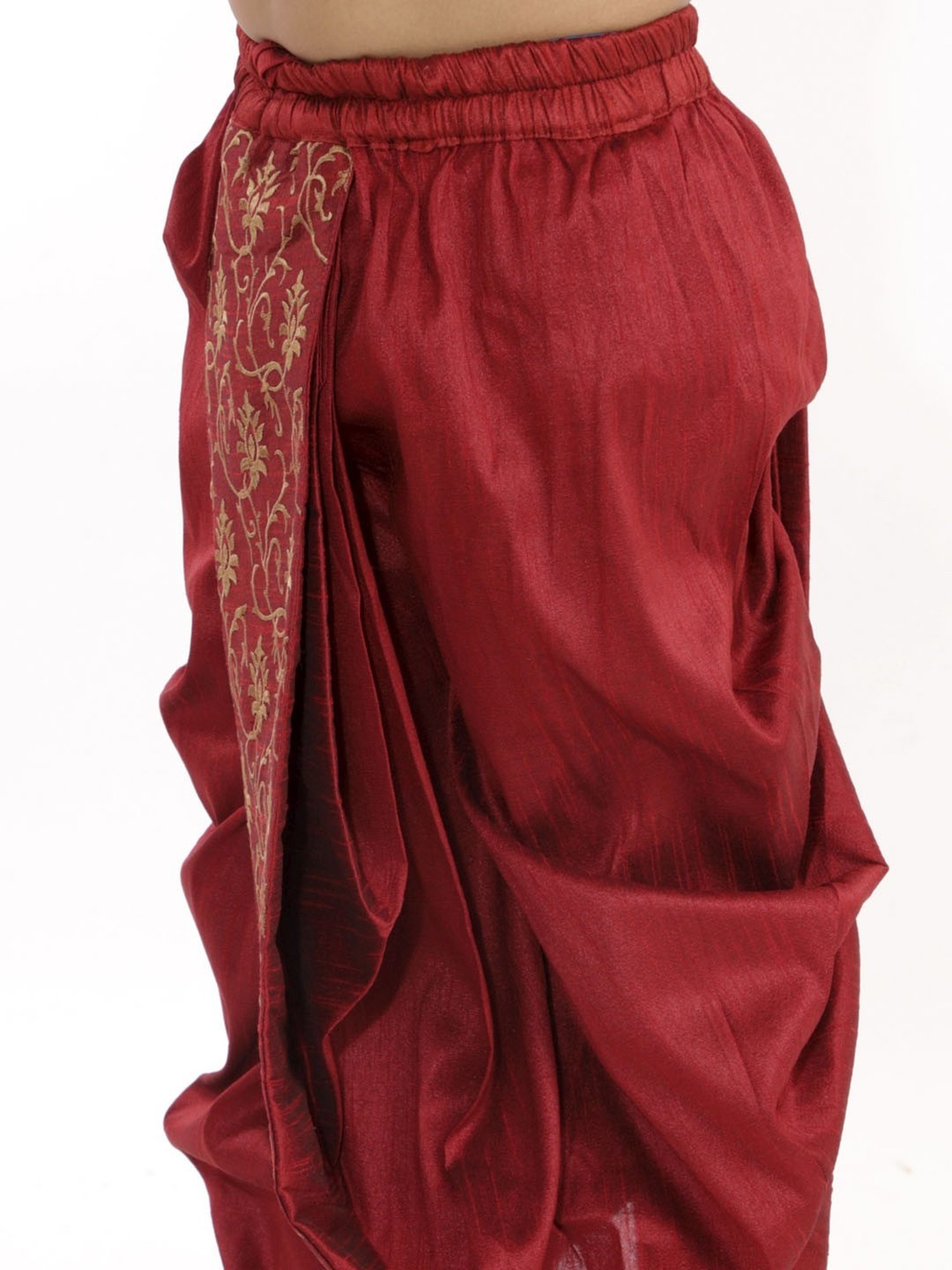 VASTRAMAY Kids Maroon Regular Fit Dhoti