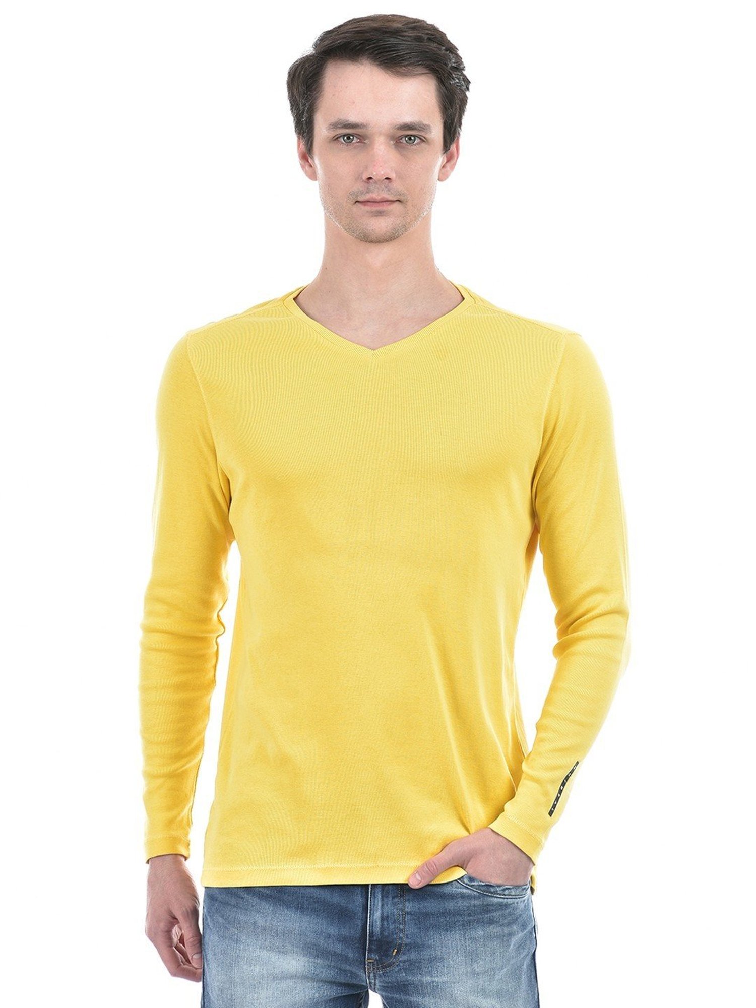 Numero Uno Ochre Och Cotton Regular Fit T-Shirt