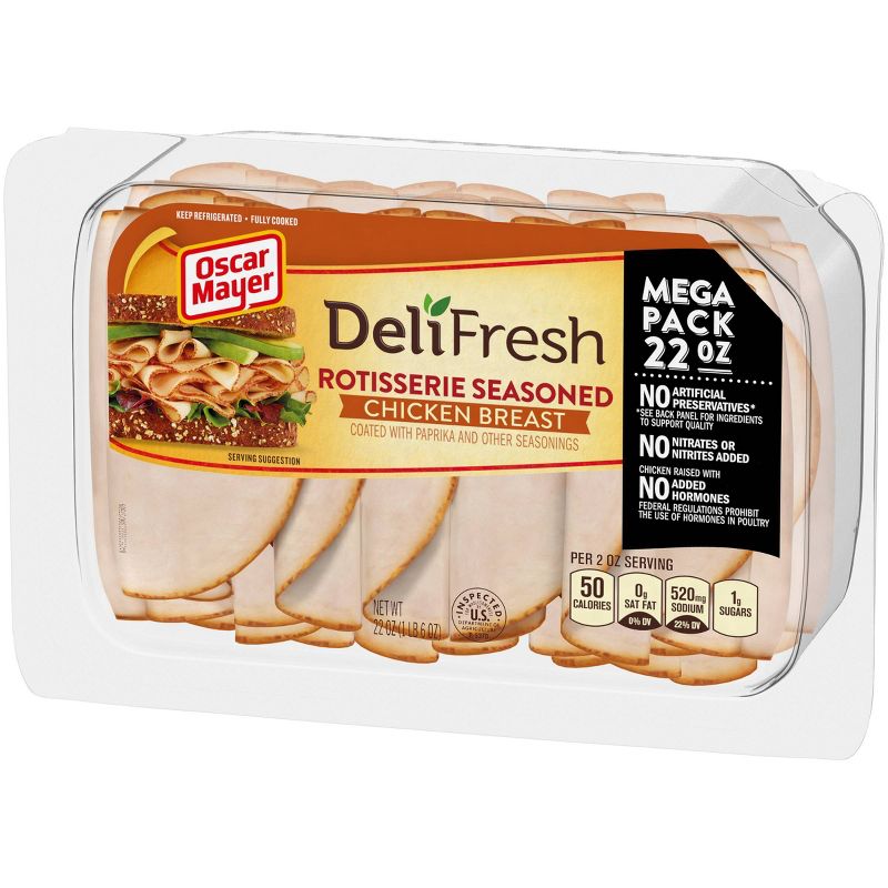 Oscar Mayer Deli Fresh Sliced Rotisserie Seasoned Chicken Breast - 22oz