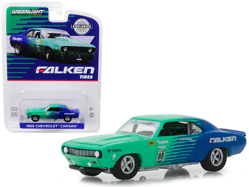 1969 Chevrolet Camaro Z/28 Carolina Blue with White Stripes Limited Edition to 420 pieces Worldwide 1/18 Diecast Model Car by ACME