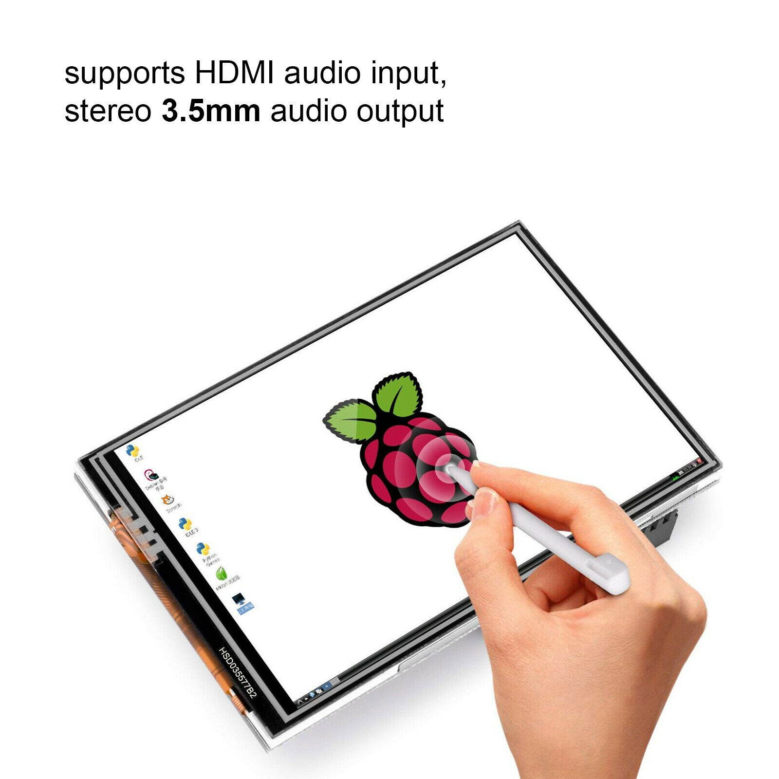 3.5" TFT 6LED Touch Screen Monitor LCD+Case+Touch pen for Raspberry Pi 4 Model B