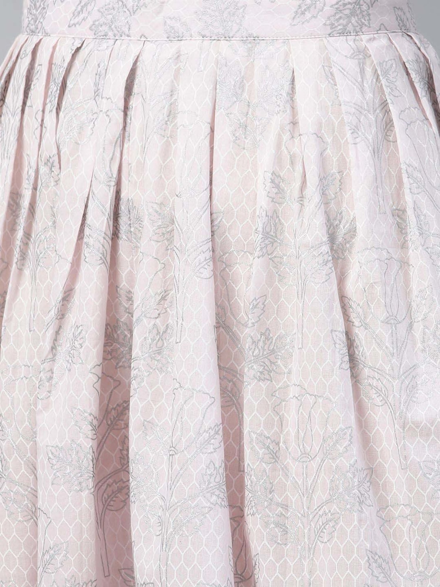 Libas Beige Cotton Printed Kurta Salwar Set With Dupatta