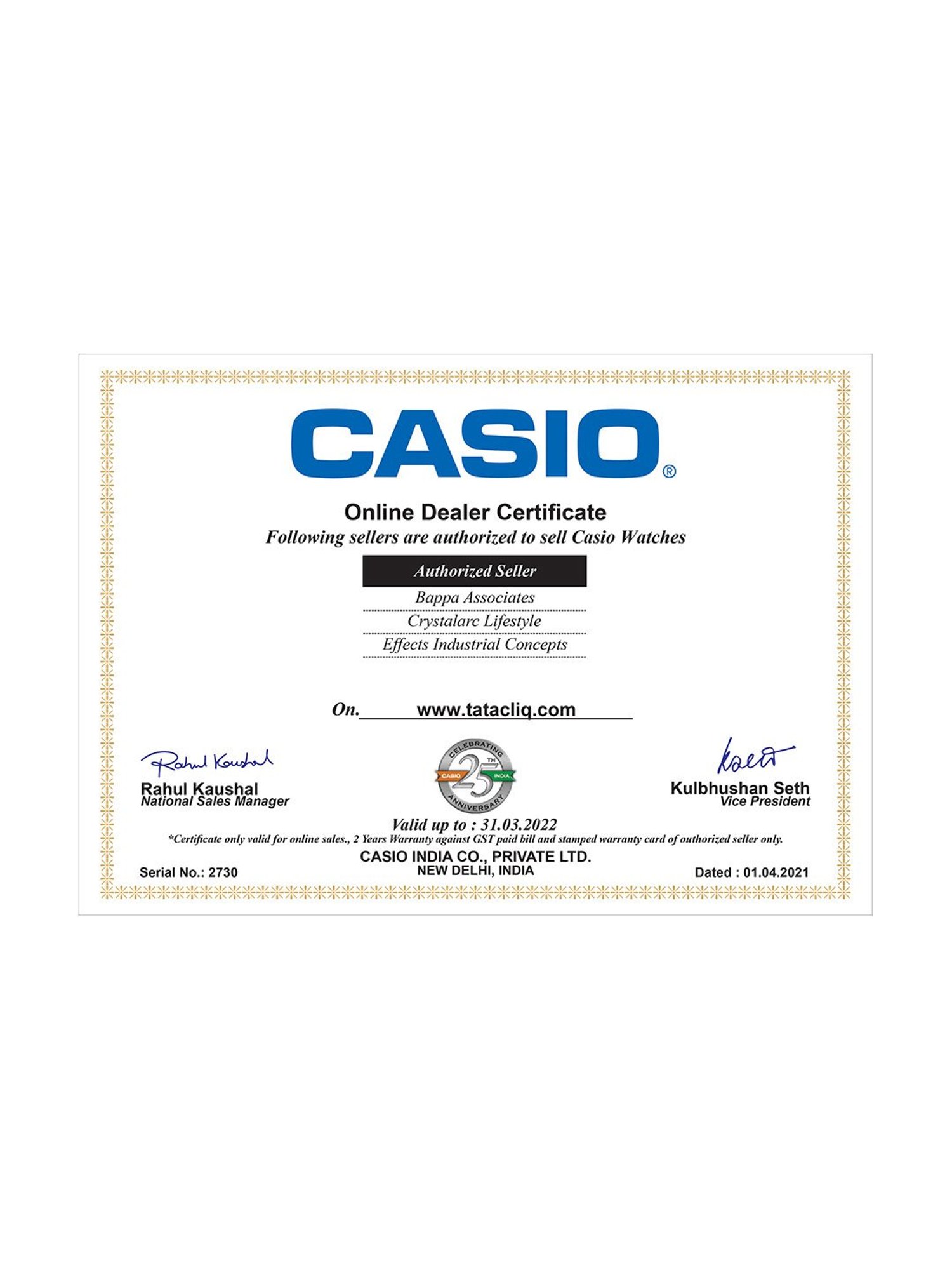 Casio MTP-VD01D-2EVUDF Enticer Analog Watch for Men (45 mm)