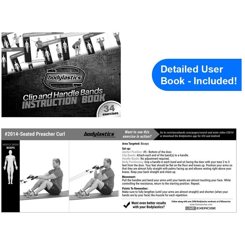 Bodylastics BLSET05 Max Tension High Quality 13 Piece Full Body Exercise Equipment Set with Anti Snap Weight Resistance Bands, Handles, and Anchors