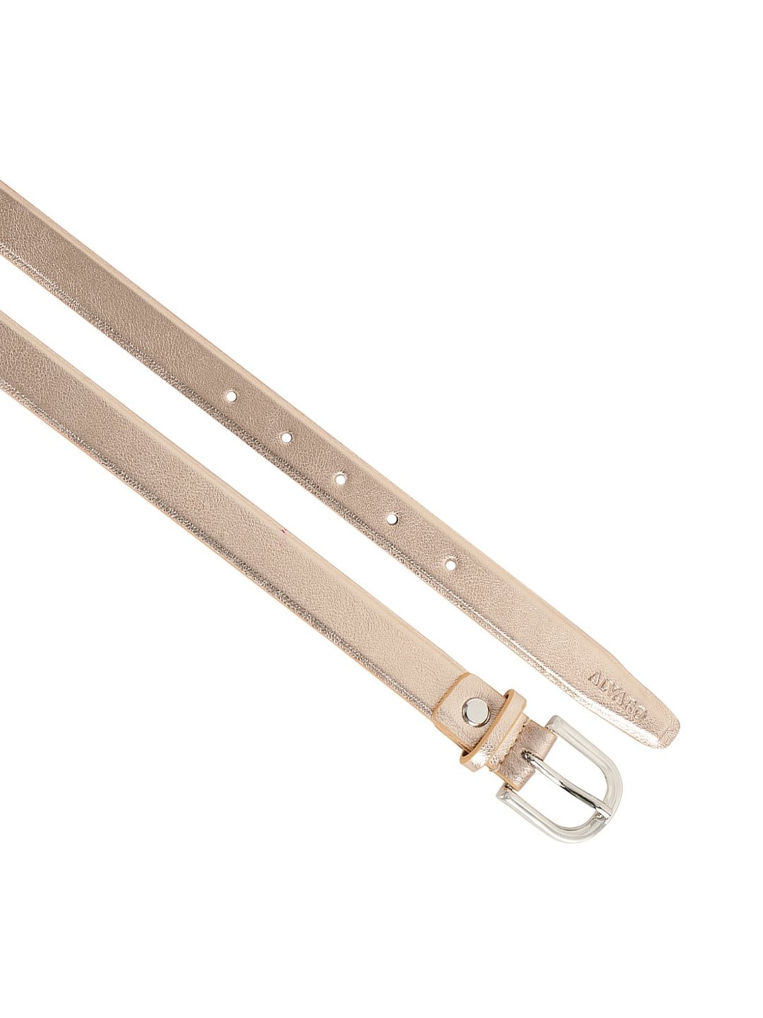 Alvaro Castagnino Gold Narrow Belt for Women