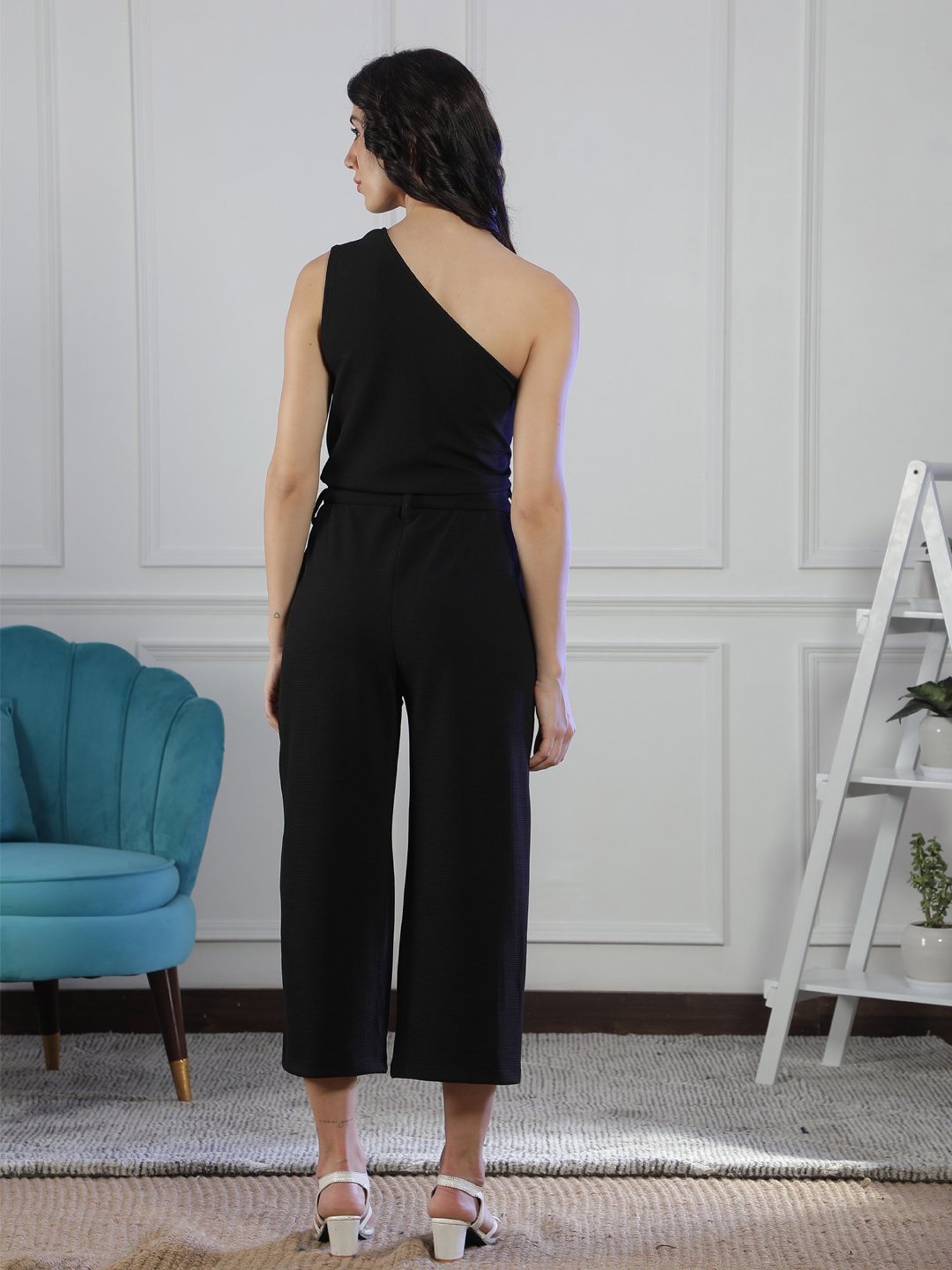 NEUDIS Black One Shoulder Jumpsuit