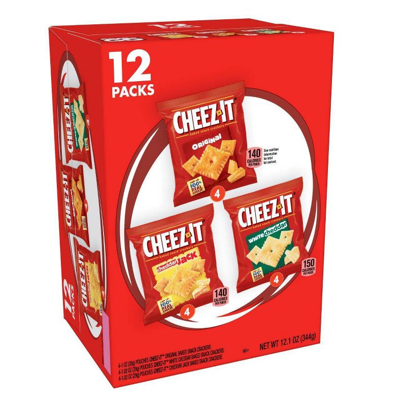 Cheez-It Baked Snack Crackers Variety Pack 12ct
