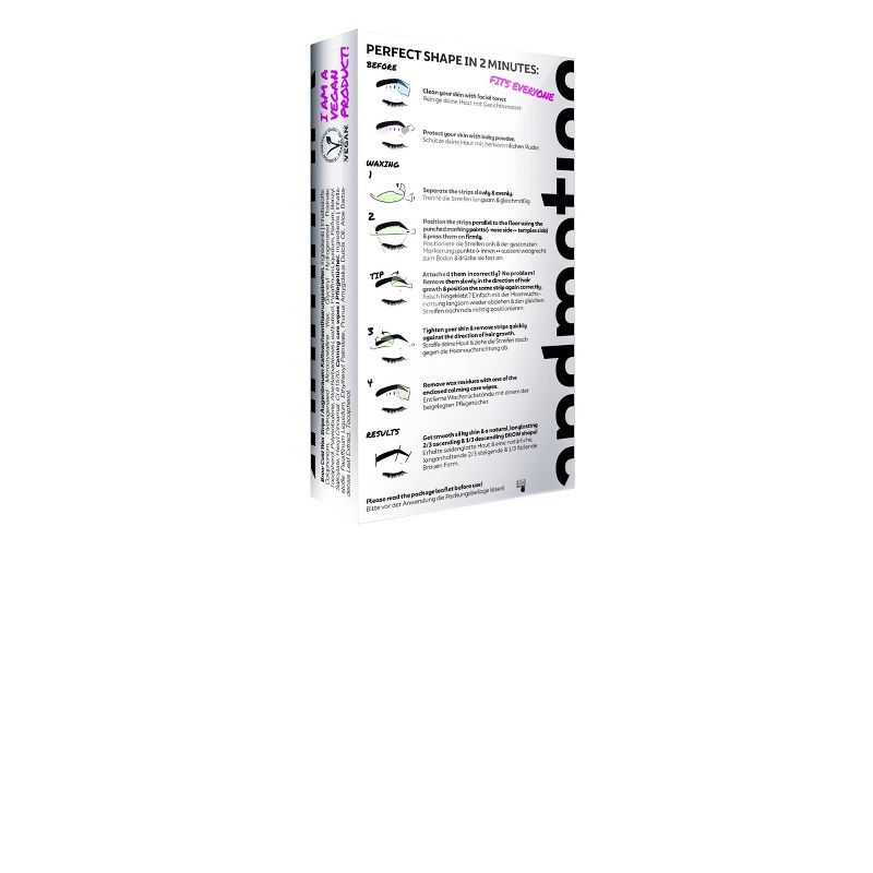 andmetics Brow Wax Strips for Women - 1.59oz