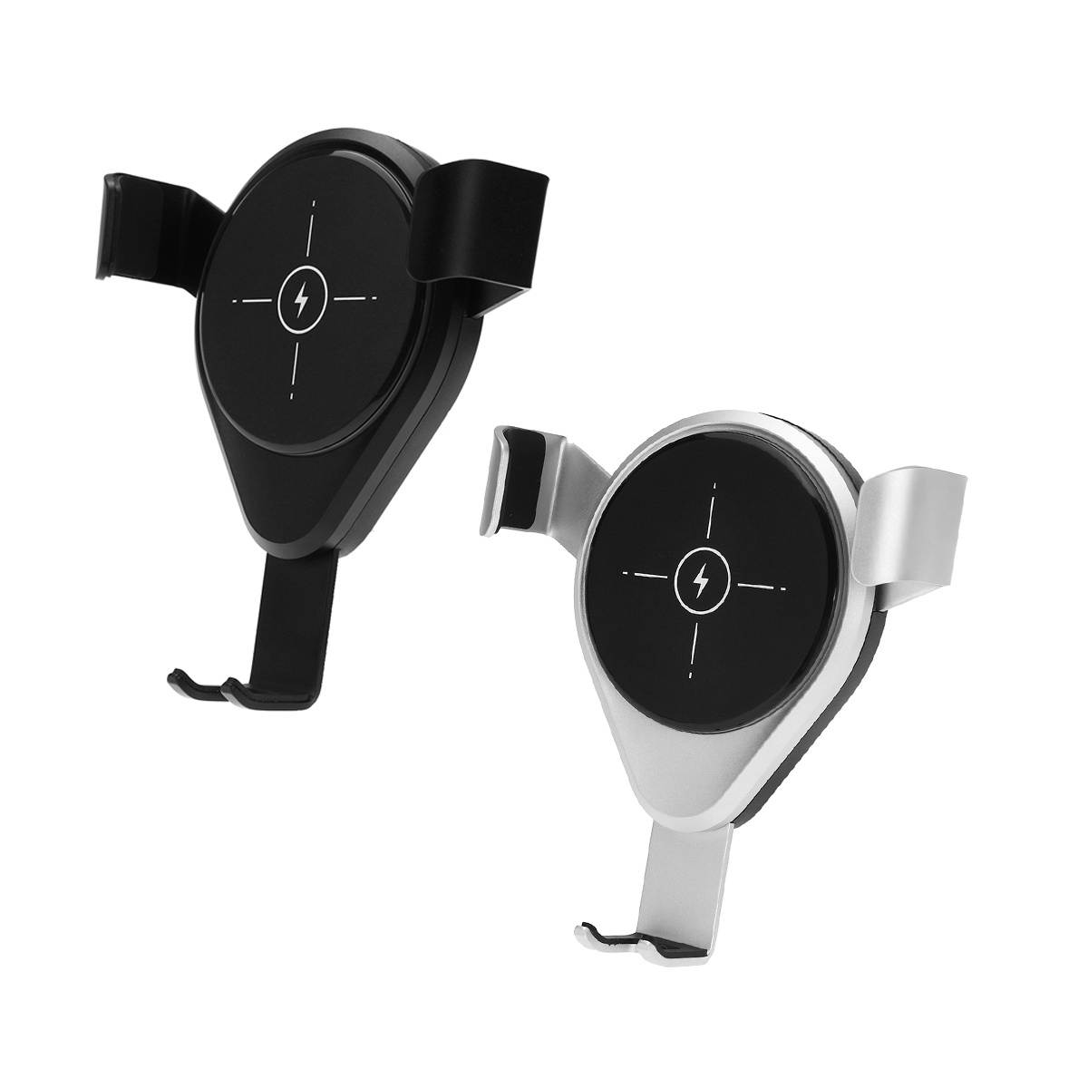 X9 10W Qi Wireless Charger Gravity Linkage Automatic Lock Air Vent Car Phone Holder Car Mount for 4.0-6.5 Inch Smart Phone Black