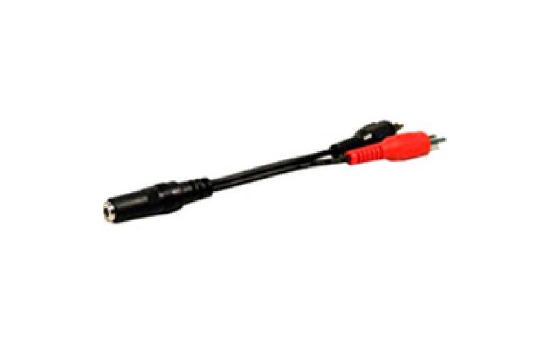 Comprehensive Audio Cable - 6" Audio Cable for Audio Device - First End: 1 x Mini-phone Female Stereo Audio - Second End: 2 x RCA Male Stereo Audio