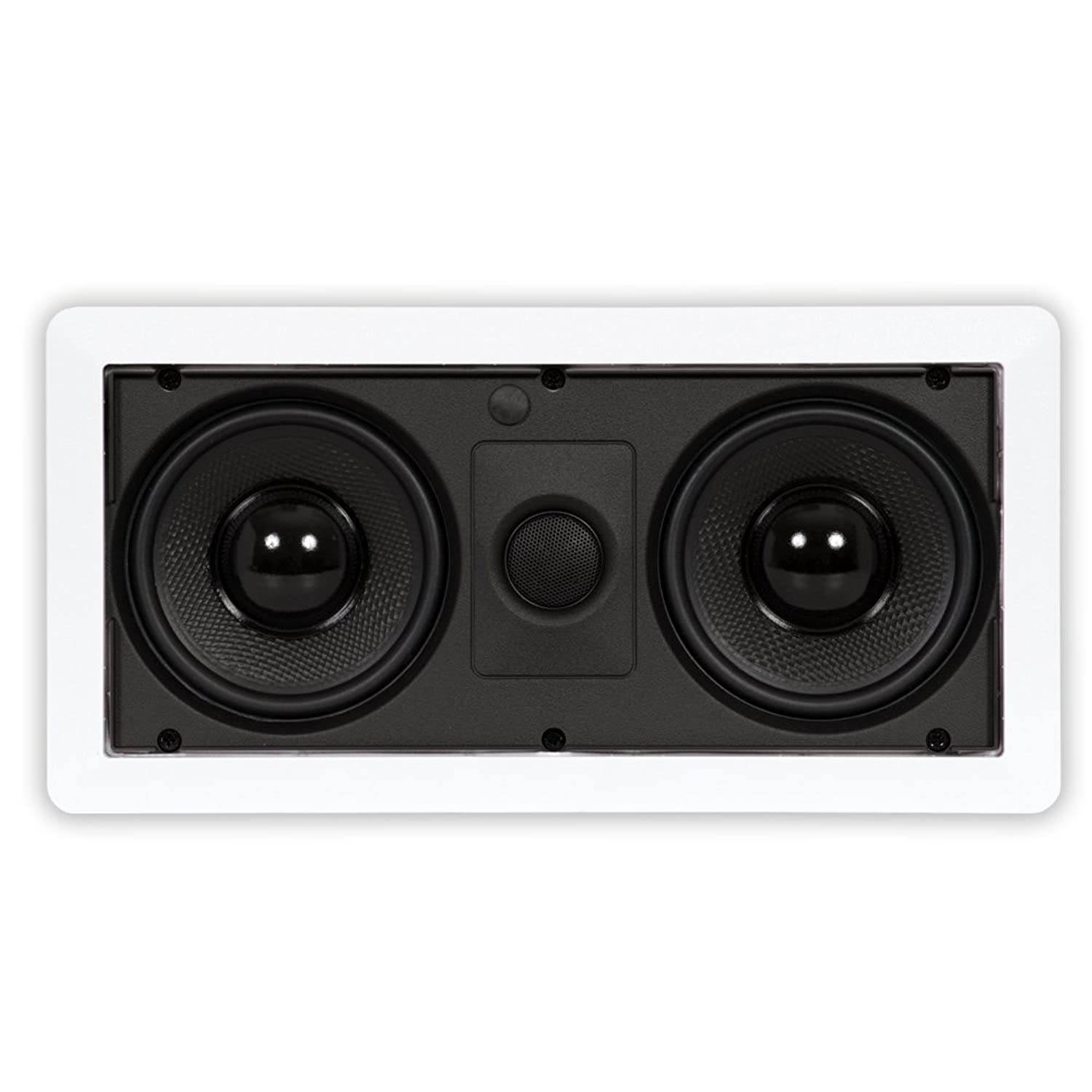 Theater Solutions LCR525 in Wall Speaker Compact Home Theater Center Channel, White