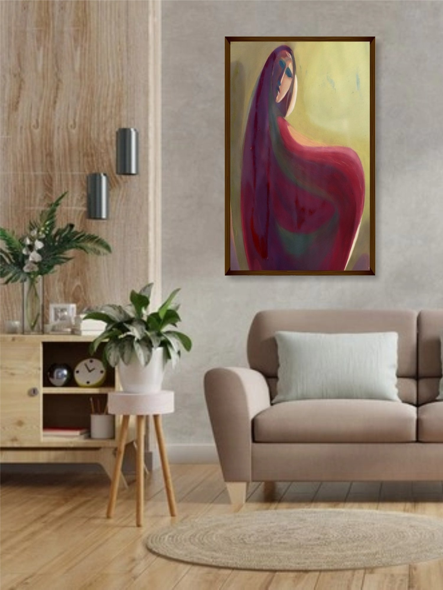 The Art House Abstract Multicolor Canvas Painting