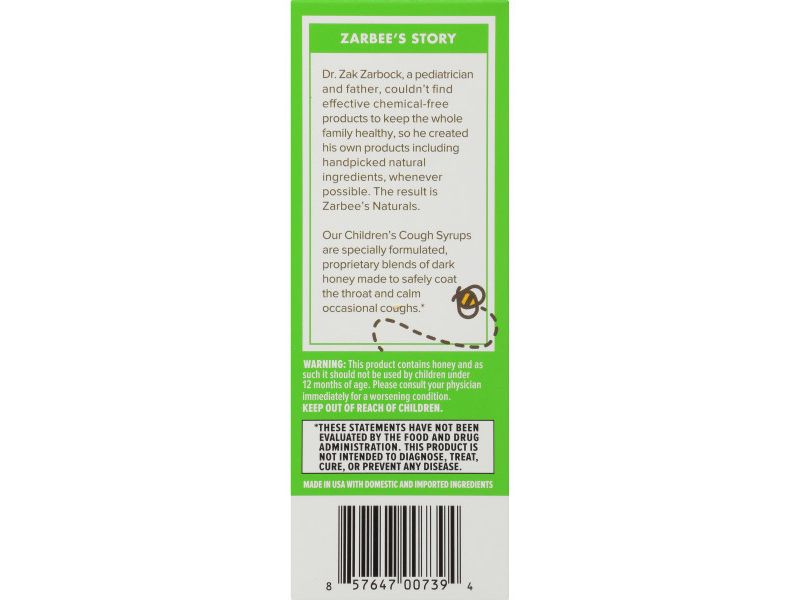 Zarbee's Naturals Children's Daytime/Nighttime Cough Syrup + Mucus Reducer - Grape - 8 fl oz/2ct