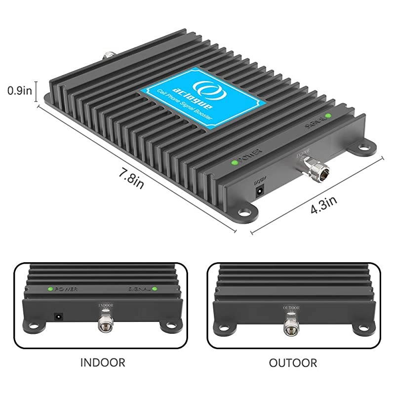4G Phone Signal Booster LTE 700MHz Band 12/17 FDD Cell Signal Repeater Amplifier Antenna Kits for Home and Office up to 4500 Sq Ft Improve 4G Data and 4G Calls (Black)
