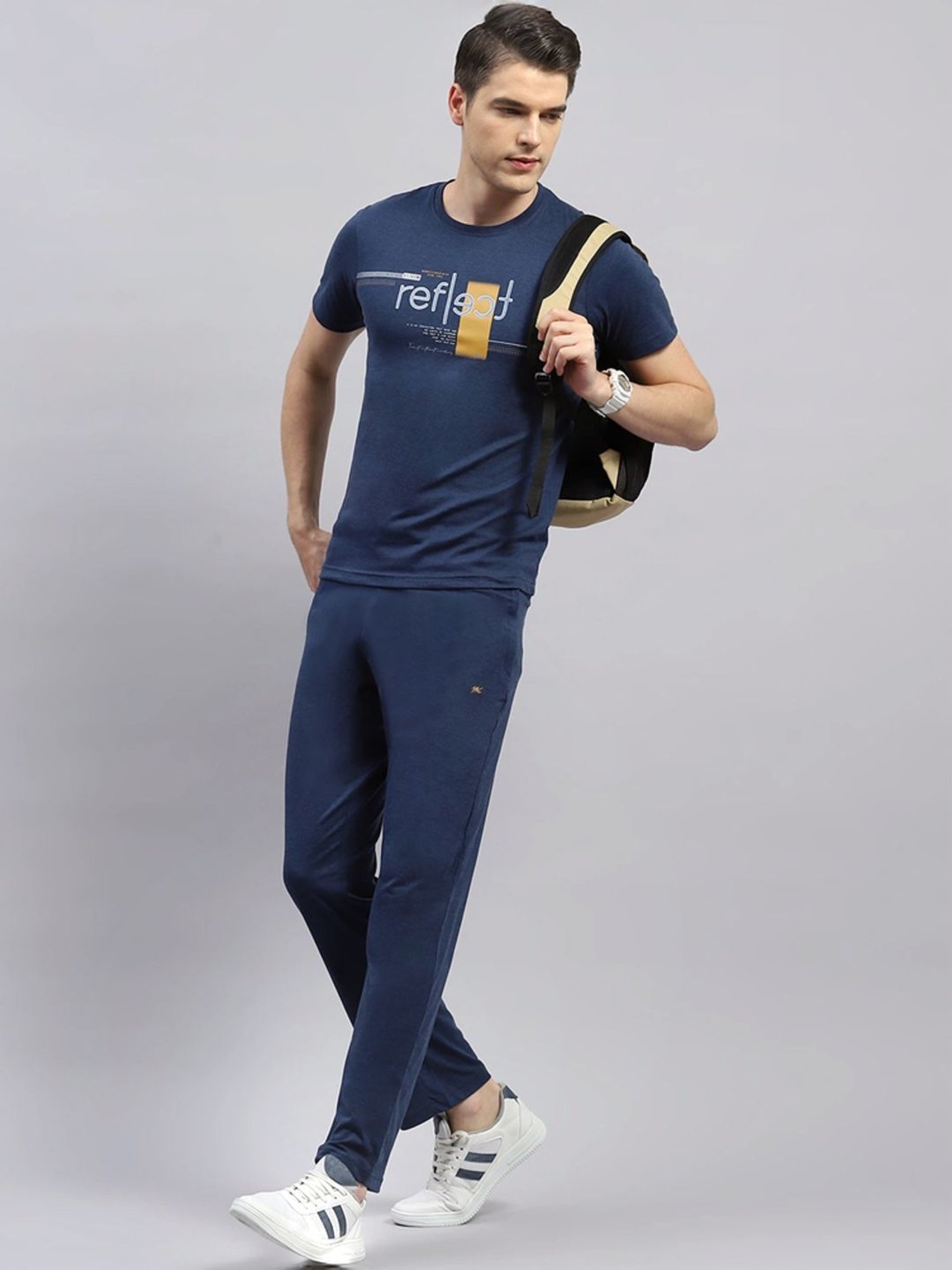 Monte Carlo Blue Regular Fit Printed Co-Ord Set